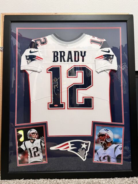 Tom Brady Framed Navy Michigan Wolverines Autographed Nike Limited Jersey