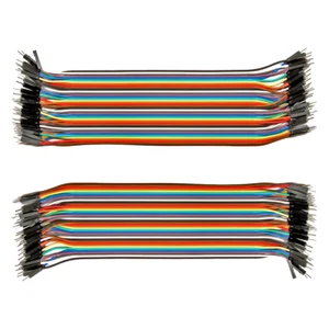 2 un. 40 cables conductores (80 piezas) macho a macho alambre de 20 cm; 40 P cables cable de cinta - Imagen 1 de 2