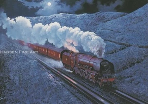 Duchess LMS BR Railway Engine Steam Locomotive Train Christmas or Birthday Card - Picture 1 of 1