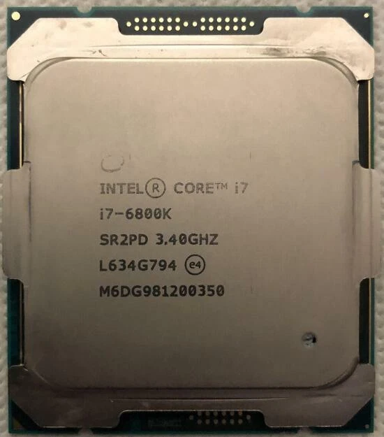 Intel i7-6800K 3.4 GHz Six-Core LGA2011 15M Cache up to 3.60 GHz CPU Processor - Image 1 of 1