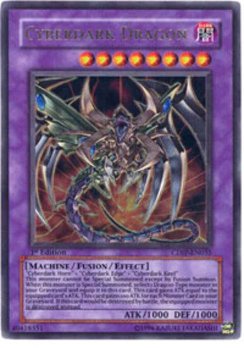 Moderately Played Cyberdark Dragon - CDIP-EN035 - Ultra Rare - 1st Edition - YuG - Image 1 of 1