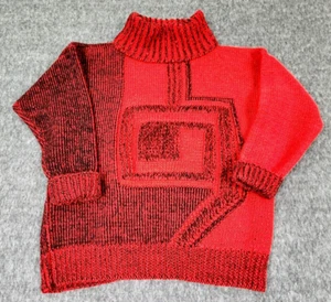 Vintage Reference Point Sweater Womans Small Dray 80s Baggy Turtleneck Jumper - Picture 1 of 18