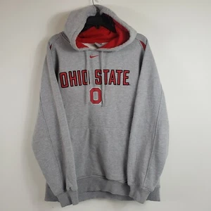 Nike Ohio State Buckeyes Sudadera con Capucha Mediana Para Hombre Pullover Gris Informal - Imagen 1 de 12