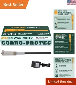 Powered Anode Rod for Water Heater, 20-Year , Eliminates Rotten Egg/Sulfur Sm... - Picture 1 of 9