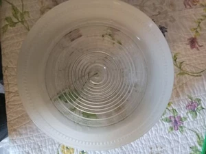 Vintage Mid Century Modern Ceiling Light Center Hole Globe round white 10" - Picture 1 of 4
