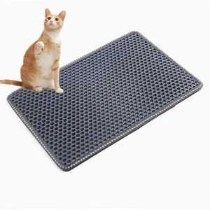 21" x 14" Cat Litter Mat Double Layer Mats with MiLi Shape Scratching design - Picture 1 of 6