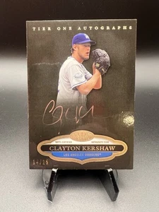 CLAYTON KERSHAW 2013 TOPPS TIER ONE BRONZE ROSE GOLD AUTO 14/25 DODGERS 3000 Ks - Picture 1 of 3