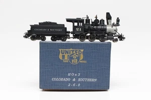 HERMOSA LOCOMOTORA DE VAPOR HON3 LATÓN UNITED C&S 2-6-0 PINTADA COLORADO SUR 21 - Imagen 1 de 11