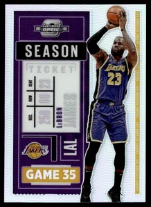 Boleto de temporada 2020-21 Panini Contenders juego 35 plata LeBron James Los Angeles - Imagen 1 de 2