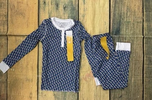 Roller Rabbit Unisex Doodle Skull Print Pyjama Set Nachtwäsche Blau, 6 Jahre - Bild 1 von 3