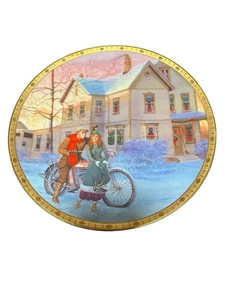 Harley Davidson Christmas Collectors Plate 1994 Under Mistletoe Holiday Memories - Picture 1 of 5