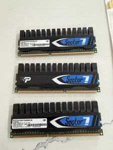 12GB ( 3X 4GB ) Patriot Sector 7 PC3 DDR3 Gaming RAM PV7312G1333ELK  for Desktop - Picture 1 of 3