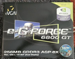 EVGA Nvidia GeForce 6800 GT, 256MB GDDR3, AGP 8x Graphics Card MINT IN BOX!!! - Picture 1 of 10