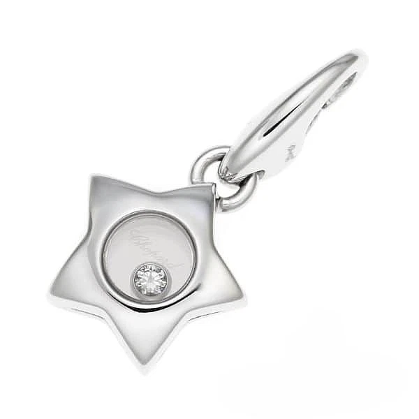 Chopard Happy Diamonds Star Oro Blanco 18k Colgante Collar Dije con Caja Foto 1 de 4