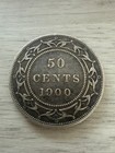 1900 50 Cents Newfoundland Canada Low Mint Silver .925  lot 3250