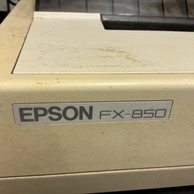 Vintage Epson FX-850 Model P82PB Dot Matrix Printer- Tested and Working -HG33 - Image 1 of 4
