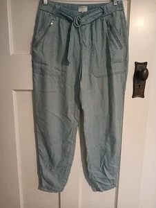 Witchery Jogger Womens Pant Size 10 Blue Zip Pockets - Picture 1 of 9