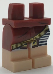 Lego Neu dunkelrote Hüften Minifigur Beine Römer Goldrand hell Fleisch Stiefel Hose - Bild 1 von 1