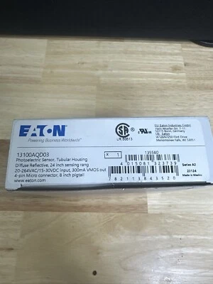 Eaton 13100AQD03 Photoelectric Sensor, Diffuse Reflective 24 Inch - Image 1 of 2