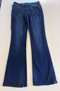 Rock & Republic Kasandra Damenjeans Boot Cut Mid Rise Größe 10 Blau Denim - Bild 1 von 12