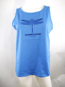 Life is Good Women High-Low Crusher Tank Primal Dragonfly Blue Medium 80746 - Picture 1 of 10