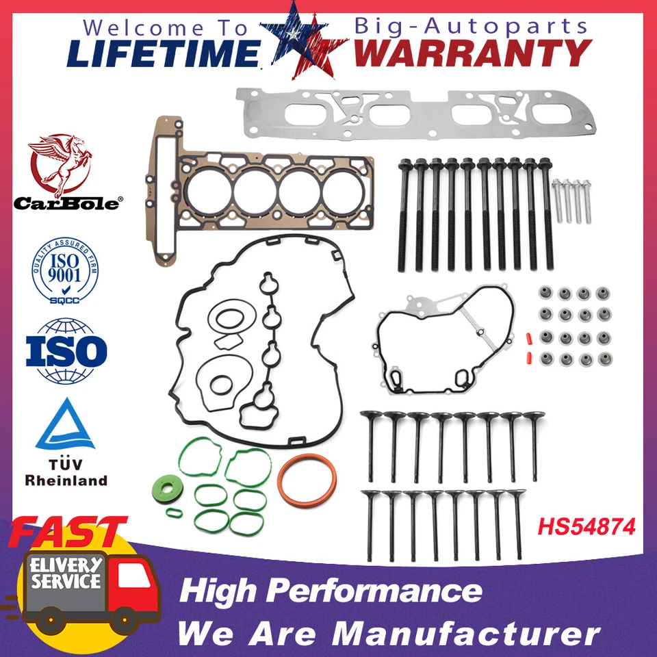 Juego de juntas de culata HS54874 para Chevrolet Equinox Buick GMC 2010 11-2017 2,4 L4 Foto 1 de 4