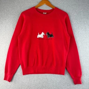 Vintage Destination Crewneck Sweater 'Scotland' Collectible Schnauzer Size S - Picture 1 of 6