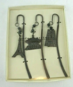Pier One Imports Set of 3 Bronze Colored Landmark Bookmarks Free Shipping New    - Picture 1 of 12