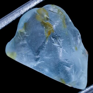 7.40 CT A+ 100% Natural Sky Blue Topaz Rough Blue Topaz Gemstone 11X15X6mm BC-05 - Picture 1 of 11