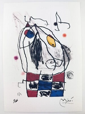 Joan Miro Original Vintage Art Print Lithograph Signed Limited with COA - Image 1 of 3