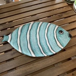 BASSANO KERAMIK HANDBEMALTE SERVIERPLATTE 47 CM CAPRI MOTIV AUS ITALIEN NEU - Bild 1 von 4