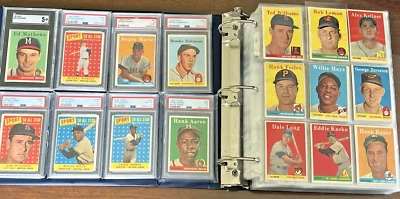 Винтажный 1958 Topps BB Полный Набор с 16 оценками (4.25) Maris RC PSA 5-й, Мантия 5 - Изображение 1 из 4