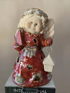 INTERNATIONAL BAZAAR ANGEL VOTIVE HOLDER TEA CANDLE LIGHT NEW - Picture 1 of 11