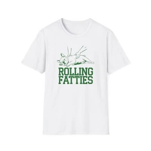 French Bulldog Funny Dog Rolling Fatties Unisex T-Shirt - Picture 1 of 16