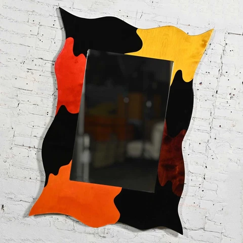 Late 20th Century Postmodern Lacquered Large Scale Sculptural Mirror Cover