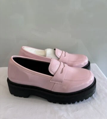 Mocasines sin cordones QUPID talla 7 Y2KDolls Kill rosa charol. Nuevo en caja Foto 1 de 4