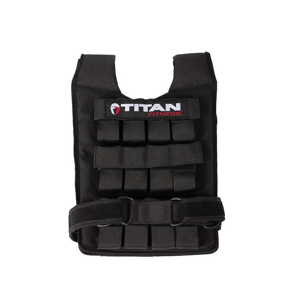 Chaleco de peso ajustable Titan Fitness Elite Series 60 lb, (24) lingotes de 2,5 lb Foto 1 de 4