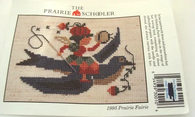 VTG 1995 Prairie Schooler Design - Prairie Fairie Cross Stitch Pattern Card - Image 1 of 2