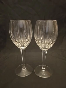 2 Vintage Clear Crystal Peerage by Astral Round Claret Wine Glasses - Picture 1 of 10