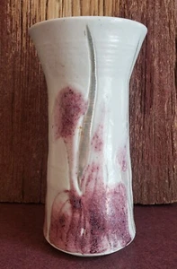 Svoboda Studio Art Pottery Flower Vase MCM Floral Design 6.5" EUC - Picture 1 of 10