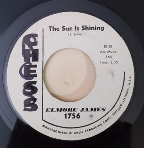 Elmore James THE SUN IS SHINING (PROMO BLUES 45) #1756 PLAYS VG++ - Picture 1 of 4