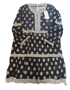 NEW Vineyard Vines Girls' Palm Leaf Tiered Dress Fleur De Leaf Deep Bay - Large - Picture 1 of 6