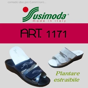 SUSIMODA Zapatillas Verano Doble Rasgar Art. 1171 Plantar Extraíble Genuino Piel - Imagen 1 de 13