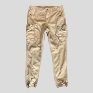 Gap Cargo Pants Mens Joggers size 33 Tan Camel Pockets Slim Taper  #0449ED