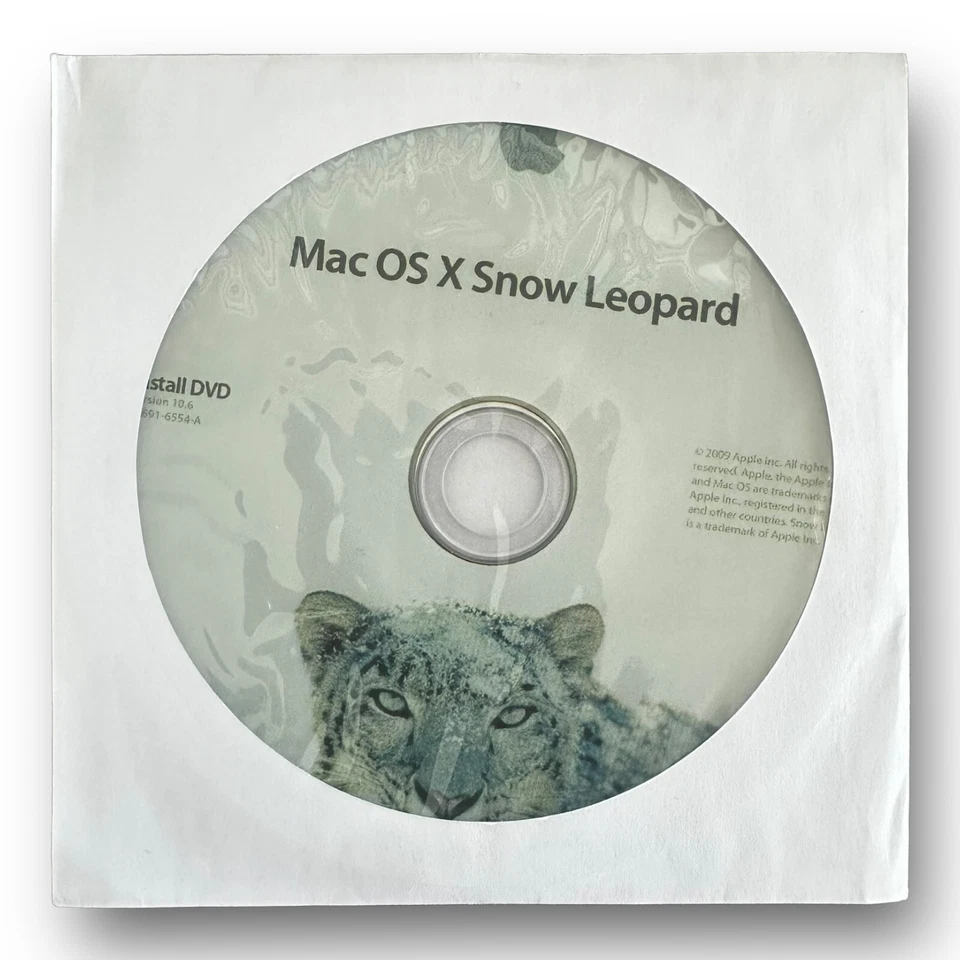 DVD de instalación del sistema operativo Apple Mac OS X Snow Leopard versión 10.6 Foto 1 de 1