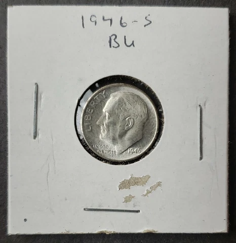 1946 S 10c Roosevelt Silver Dime Cover