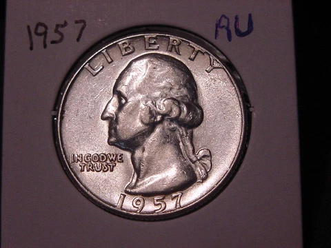 1957 WASHINGTON QUARTER AU NICE FREE SHIPPING Cover