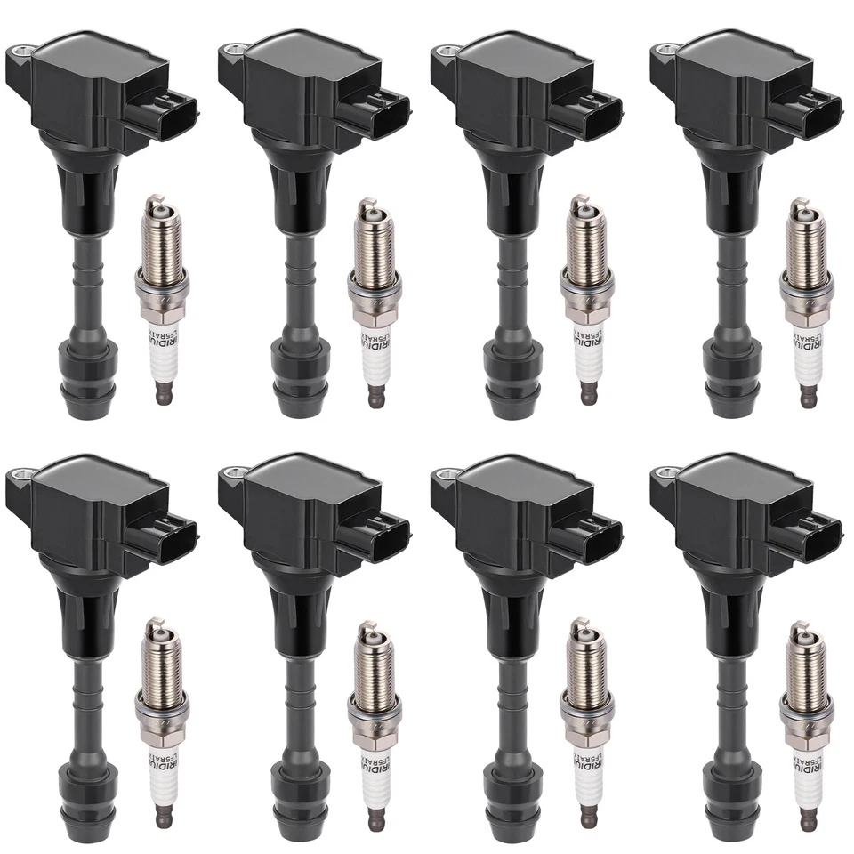 Bobina de encendido + bujía de iridio para Nissan Titan Armada UF551 2007-2015 Foto 1 de 4