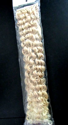 Peine de cinta de corbata rubio medio rizado cola de caballo 22" largo ondulado nuevo Foto 1 de 4