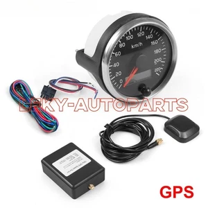 For 12V/24V 85mm GPS Speedometer 0-220km/h Speed Gauge Meter w/Sensor Adapter - Picture 1 of 13